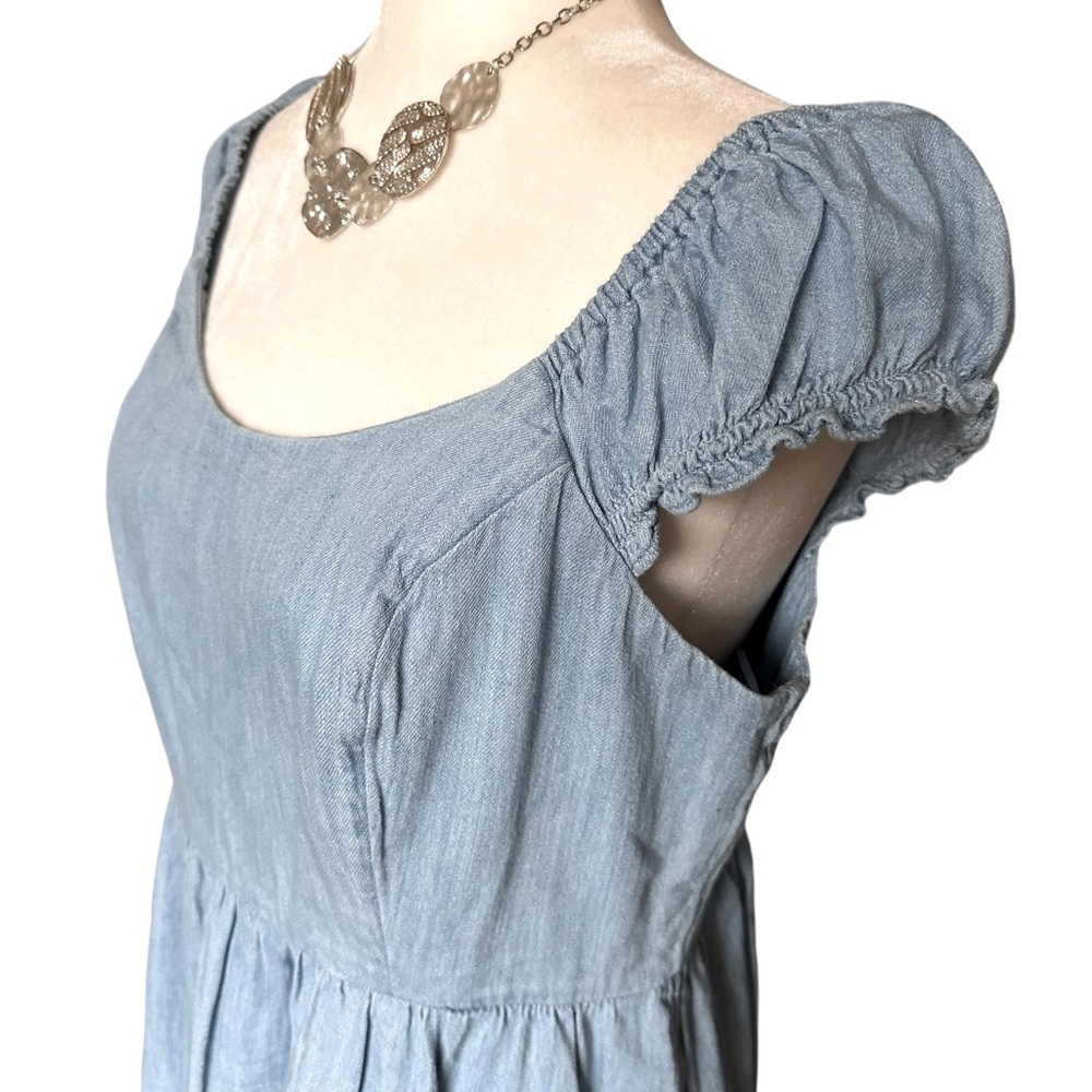 🌻 Old Navy Ruffle Tier Chambray Dress - Picture 4 of 4